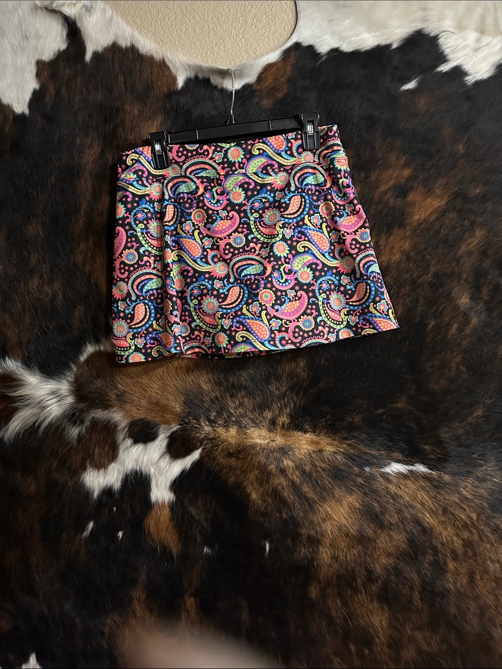 Women’s Paisley Print Mini Skirt - Multicolor